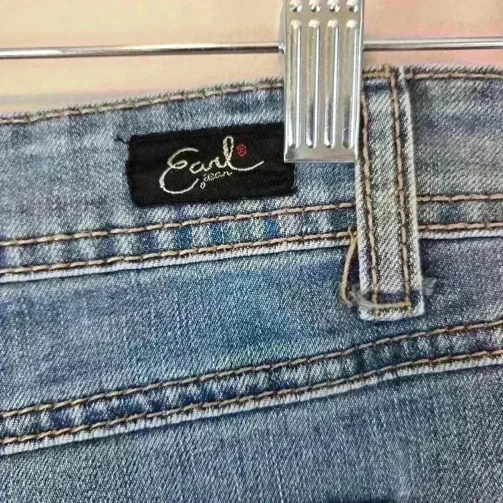 Earl Jeans Jean Shorts Women's Denim  Distressed Size 4 - Picture 7 of 8